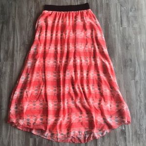 Lularoe Lucy Skirt Coral Size Medium
